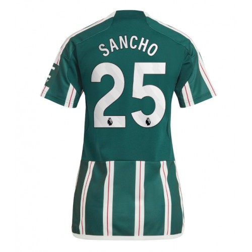Dámy Fotbalový dres Manchester United Jadon Sancho #25 2023-24 Venkovní Krátký Rukáv